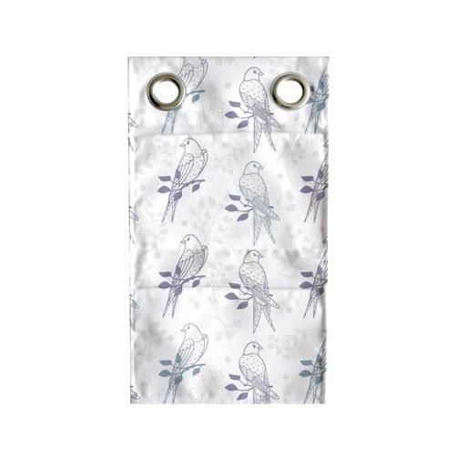 Ambesonne Bird Hanging Pocket Organizer, Swallow Birds Sit on a Tree Branch Pastel Toned Image, Printed Polyester Storage Bag with Pockets, 9
