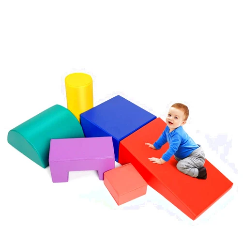 Costzon 6-Piece Kids Crawl and Climb Foam Play Set, Colorful Baby’s Foam Blocks to Crawling, Climbing, Walking, Children’s Educational Software Composite Toy for Toddlers, Preschoolers (Primary)