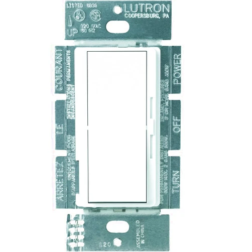Lutron Diva Electronic Low Voltage Dimmer | 300-Watt, Single-Pole or 3-Way | DVELV-303P-WH, White