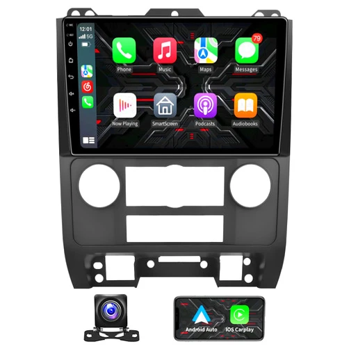 OMYOPY 4GB+32GB Android 13 Car Stereo for Ford Escape/Mazda Tribute/Mercury Mariner 2007-2012Radio with Wireless Carplay & Android Auto, 9 Inch Touchscreen GPS Navigation WiFi Bluetooth FM RDS Backup Camera
