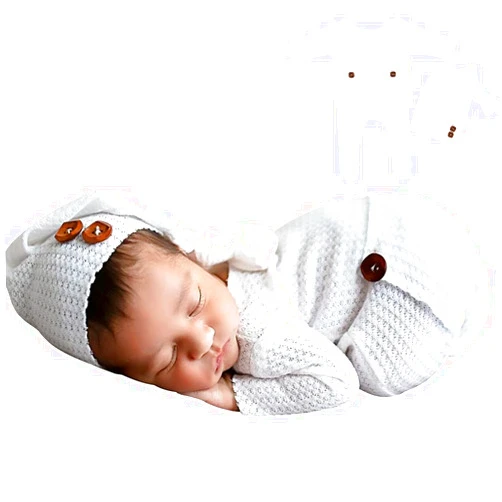Winmany Baby Crochet Knit Photo Photography Prop Outfits, Newborn Photo Prop Romper Hats Costume Accessories for 0-2 Month
