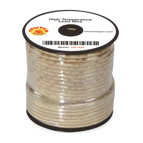 CAI - TEMPCO TEMPCO 100 ft, 600VAC High Temperature Lead Wire with MG Cable Type and 18 AWG Wire Size, Natural
