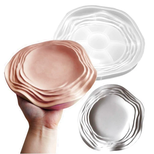 Wehous Irregular Tray Silicone Molds, Wave Flower Tray Resin Concrete Mold, 3D Unique Ocean Wave Shape Storage Container Mold for Epoxy Casting Cement Jewelry Candle Holder Soap Dish Plates DIY Craft