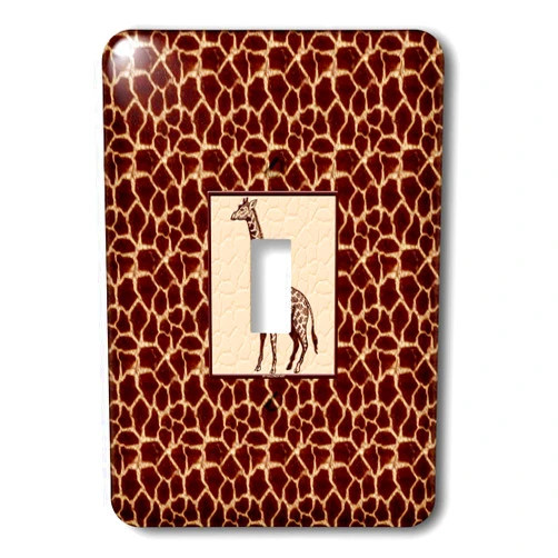 3dRose lsp_38689_1 Print with Giraffe Single Toggle Switch