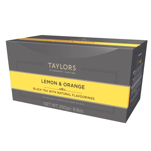Taylors of Harrogate Lemon & Orange Black Tea, 100 Count