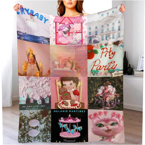 NINTIAN Melanie Album Cover Blanket Throw Martinez Blanket Melanie Merch for Bedroom Sofa Living Room 50
