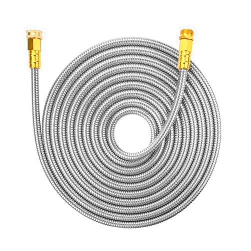 UNCO 25ft Stainless Steel No Kink Metal Garden Hose