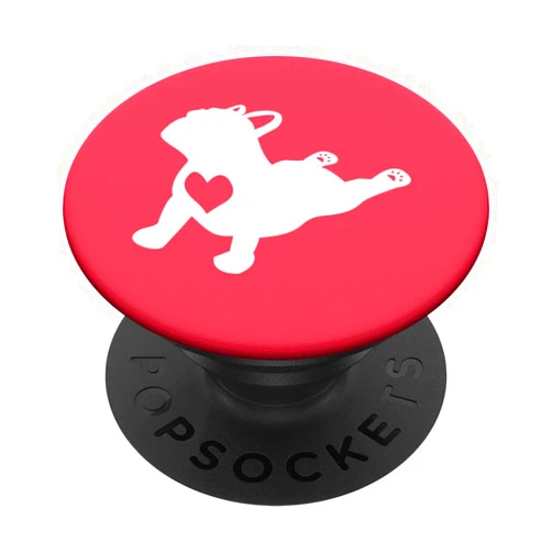 Hund Yoga Valentinstag Geschenk Männer Frauen French Bulldog Yoga Pose Love Heart Frenchie PopSockets Adhesive PopGrip