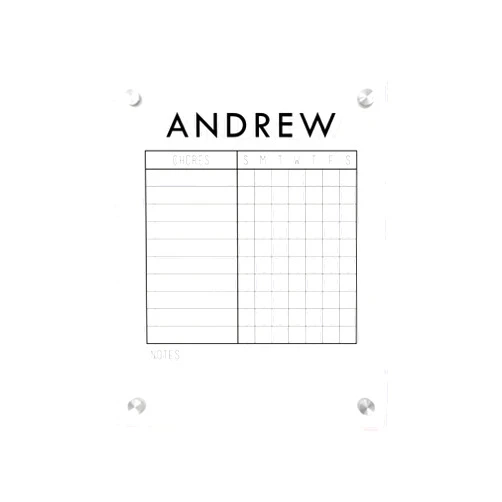 Circle and Square Decor Personalized Chore Chart | 11