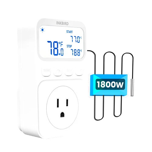 INKBIRD Plug in Thermostat 15A 1800W, Programmable Heating Cooling Digital Temperature Controller Timer for Window A/C Fan Heater Greenhouse Homebrewing Reptile