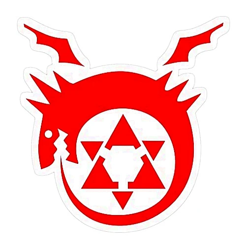 Decal Brotherhood Metal Envy Alchemist Fullmetal Full Ouroboros Homunculus Sticker Decal Vinyl - Peel and Stick to Any Smooth Surface