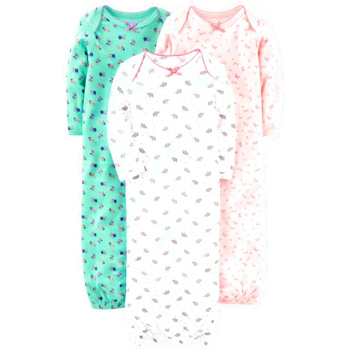 Simple Joys by Carter's Baby Girls' 3-Pack Cotton Sleeper Gown