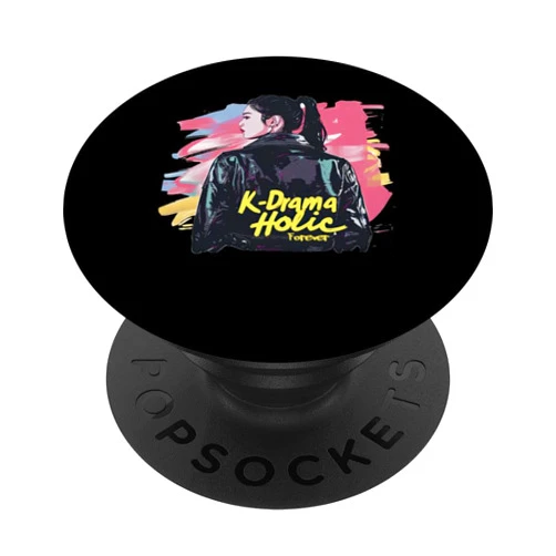 Funny Korean Drama & Music Lover Pop Art Designs K-Drama Holic Korean Girl Vintage Pop Art Aesthetic PopSockets Standard PopGrip