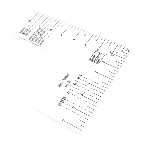 MLWSKERTY Left Chest Placement Tool Tshirt Ruler Guide T Shirt Ruler for Embroidery Printing(Adult Size Unisex)