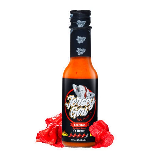 Jersey Girl Hot Sauce Co Jersey Girl Scorchin' Hot Sauce (Made with Carolina Reaper & Dragon's Breath Peppers) All Natural, Sodium/Salt Free - 5oz Bottle