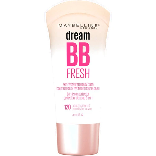 Maybelline Dream Fresh Skin Hydrating BB cream, 8-in-1 Skin Perfecting Beauty Balm with Broad Spectrum SPF 30, Sheer Tint Coverage, Oil-Free, Medium, 1 Fl Oz