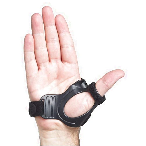 thermoskin CMC Flexion Thumb Brace, for lower thumb joint pain and injury (Large, Left Hand)