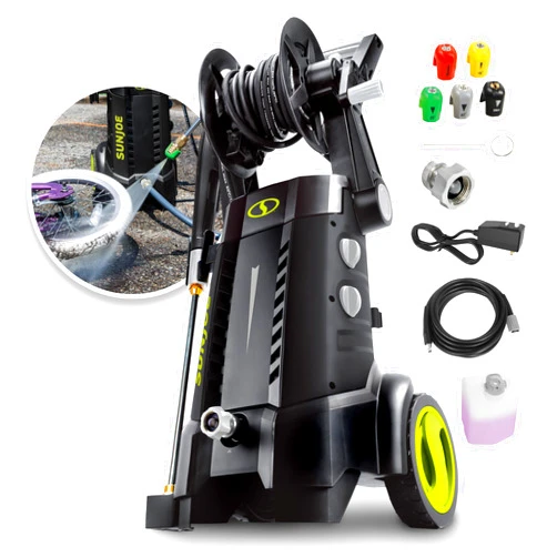 Sun Joe Electric Pressure Power Washer, 2030 PSI (PWMA Certified), 1.76 GPM, Dual Soap Tanks, SPX3001 (35-FT GFCI Water-Safe, Power Cord)