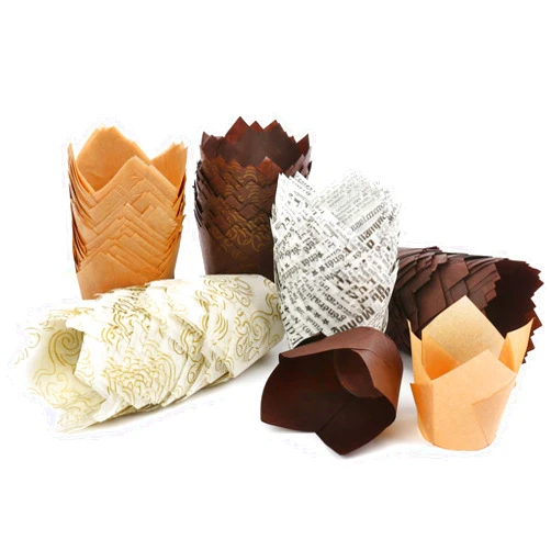 LotFancy Tulip Cupcake Liners, 200pc Muffin Liners, Cupcake Paper Wrappers, Baking Cup Holder for Wedding, Birthday, Party, Standard Size, 5 Colors