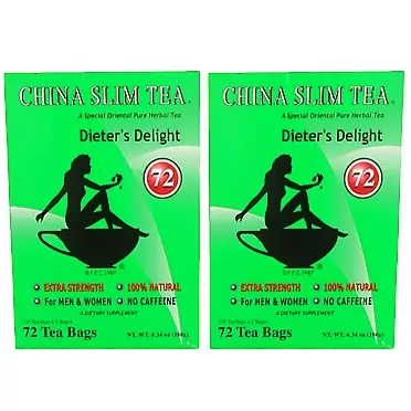 China Slim Dieter's Tea Delight, Large, 72-Count (Pack of 2, 144 tea bags total)