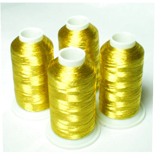 ThreadNanny New ThreadNanny 4 ANTIQUE GOLD METALLIC MACHINE EMBROIDERY THREAD CONES