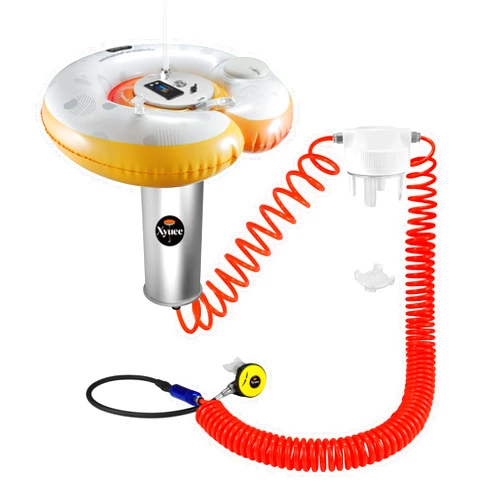 Xyuee Scuba Diving Ventilator System, Portable Tankless Lung Underwater Breathing Device with 50FT Long Tube, High-Flow Rechargeable Air Compressor for Snorkeling, Recreational Diving & Fishing