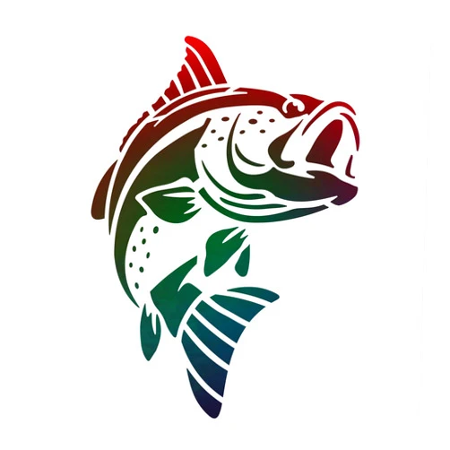 FINGERINSPIRE Fish Stencil Template 12