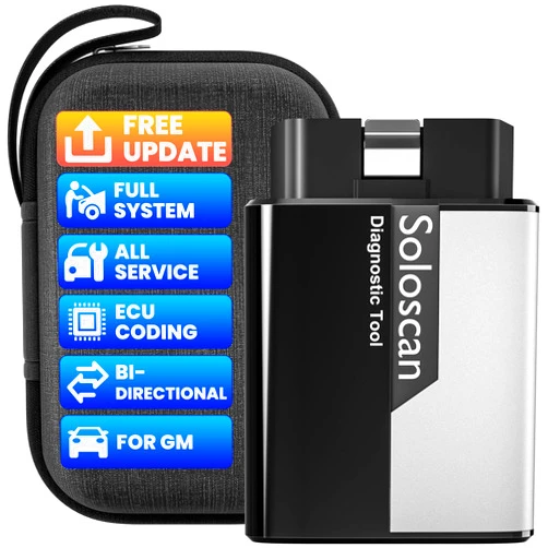 KINGBOLEN Soloscan OBD2 Scanner Bluetooth for GM, Bi-Directional Scan Tool for iOS & Android, All Reset Full System Car Diagnostic Scanner for Buick/Chevrolet/Cadillac/GMC, Lifetime Fr-ee Update