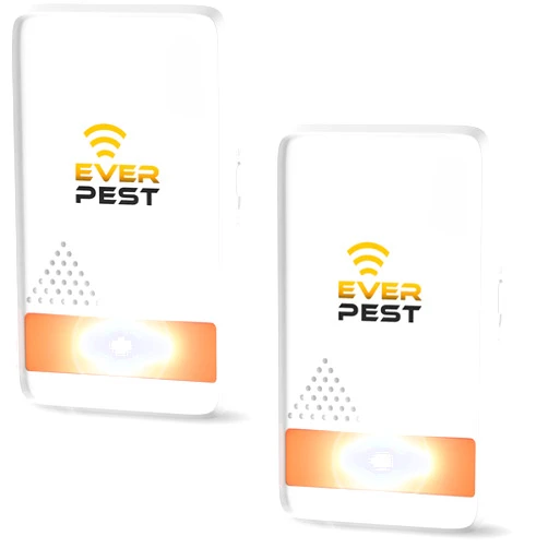 Ever Pest Ultrasonic Pest Control Repeller Plug in 2 Pack Repellent - Get Rid of Mosquito, Mice, Cockroach Spider Bed Bug Squirrel Fly Wasp Ant Mice Indoor, Outdoor, Patio Home Roach Infestation