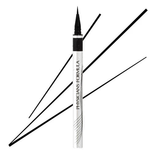 Physicians Formula Eye Booster Super Slim Liquid Eyeliner, Waterproof Precision with a Lash-Boosting Complex, Natural Finish, & Sensitive Skin Approved, Cruelty-Free & Vegan -Ultra Black