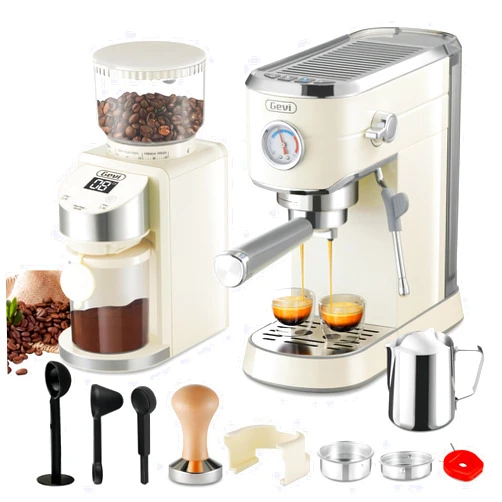 Gevi Espresso Machine 20 Bar with Grinder, Professional Espresso Maker with 35 Precise Grind Settings Burr Coffee Grinders Combos, Super-Automatic Espresso Machines, Gift for Coffee Lover