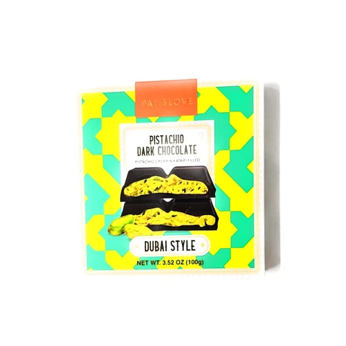 Generic Trader Joe's Patislove Pistachio Dark Chocolate – Dubai Style, Rich & Nutty Gourmet Treat | 3.52 oz (100g)