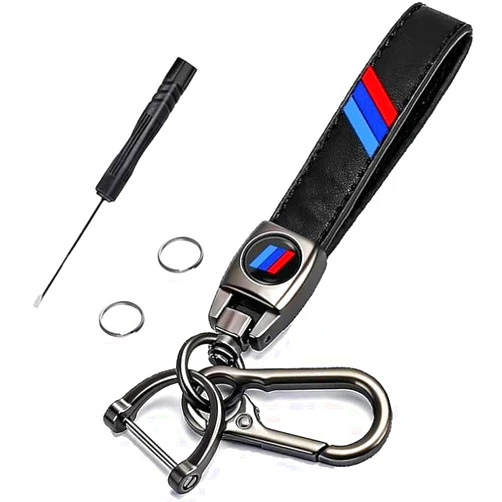 AAUTOOKK Black Leather Car Keychain Metal Car Keyring Compatible with tacoma tundra Camry RAV4 Corolla Accessories