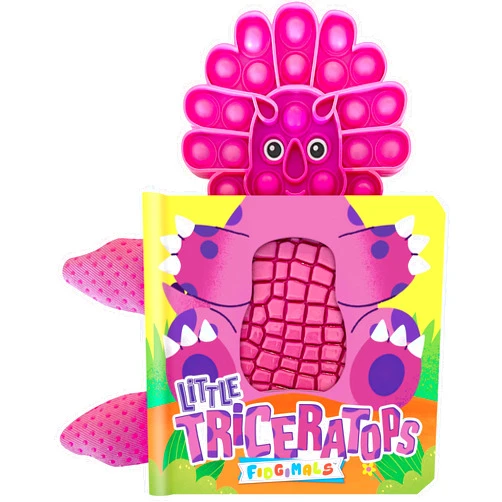 Little Hippo Books,Mel Matthews Fidgimals Little Triceratops Dinosaur Baby Book | Educational Children's Books, Sensory Board Book with Pop It Fidget Toys, Perfect Sensory Toy for ... Books with Sensory Fidget Popper Animals)