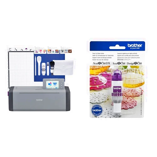 Brother ScanNCut SDX125EGY Electronic DIY Cutting Machine with Scanner & ScanNCut Deep Cut Blade Holder CAHLF1, for Brother Cutting Machines, Use with Thicker Materials Including Foam and Balsa Wood