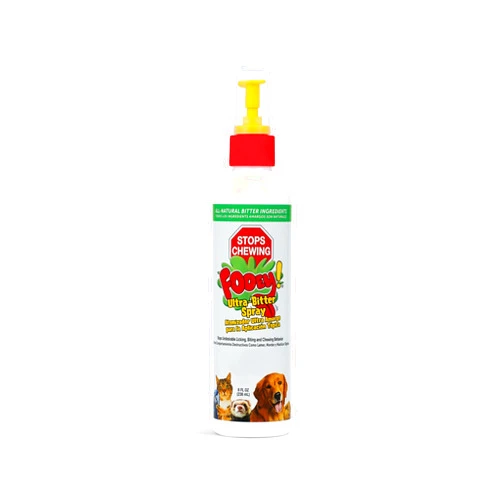Fooey! Ultra Bitter No Chew Spray for Dogs, Cats, Horses, Rabbits, Ferrets, Birds - Anti-Chew Bitter Spray for Dogs Stop Chewing Furniture - Dog Deterrent Spray Training Aid Safe for Pets - 8 fl oz