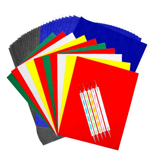 Oubaka 100 Sheets Carbon Transfer Paper,Tracing Paper Carbon Graphite Copy Paper with 5 Pieces Embossing Styluses Stylus Dotting Tools for Wood,Paper,Canvas and Other Art Surfaces 8.3 x 11.7inch