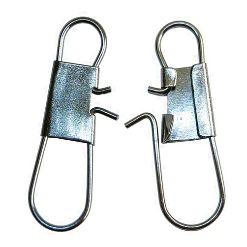 Unclesportinfof 100 Pieces Fishing Interlock Snaps Stainless Steel Safety Snaps Fit for Saltwater Freshwater Fishing Crappie Fishing Gear