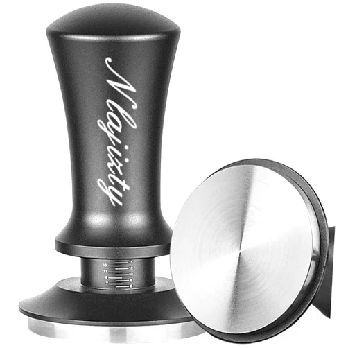 Nlajizty 58mm Espresso Tamper, Coffee Tamper, for Espresso Machine Accessories, Premium Barista Coffee with Calibrated Spring Loaded, 100% Flat Stainless Steel Base, Hand Press Tamper Tool (58mm)