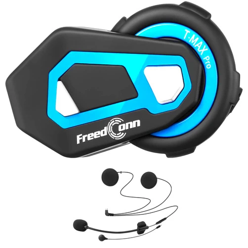 FreedConn T-Max Pro V5.0 Motorcycle Helmet Bluetooth Intercom Headset Communication Systems Kit with DSP/CVC Noise Cancellation, 1200m 6 Riders Group Helmet Intercom with FM Radio for ATV/Dirt Bike