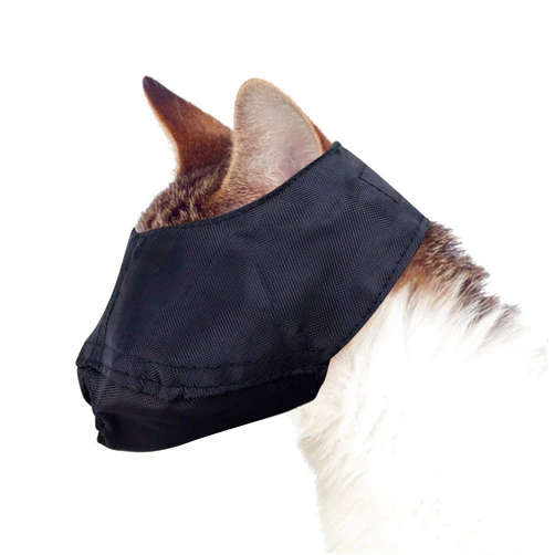 Downtown Pet Supply Cat Muzzle: Size Choice or 3 Pack (SMALL, MEDIUM or LARGE) BLACK, by Downtown Pet Supply