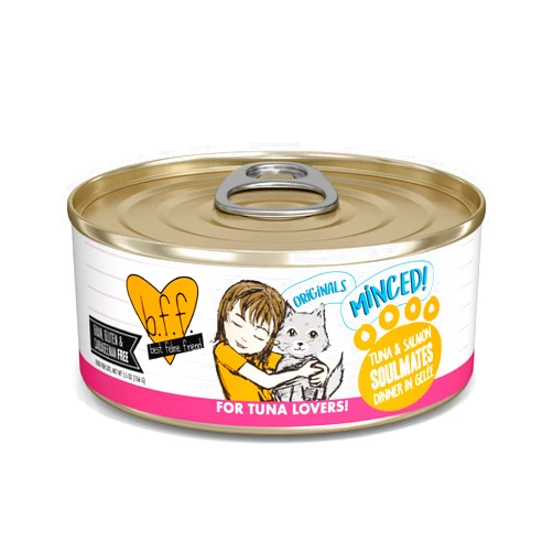 Weruva Best Feline Friend (B.F.F.) Grain-Free Cat Food, Tuna & Salmon Soulmates, 5.5-Ounce Can (Pack of 24)