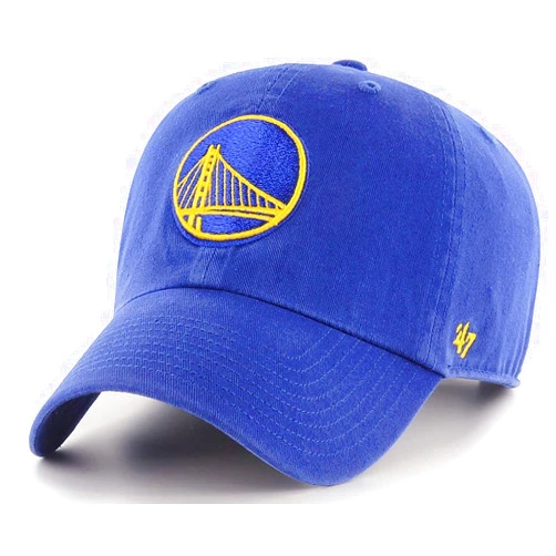 47 NBA Unisex-Adult Clean Up Adjustable Hat Cap One Size Fits All (Golden State Warriors Royal Blue)