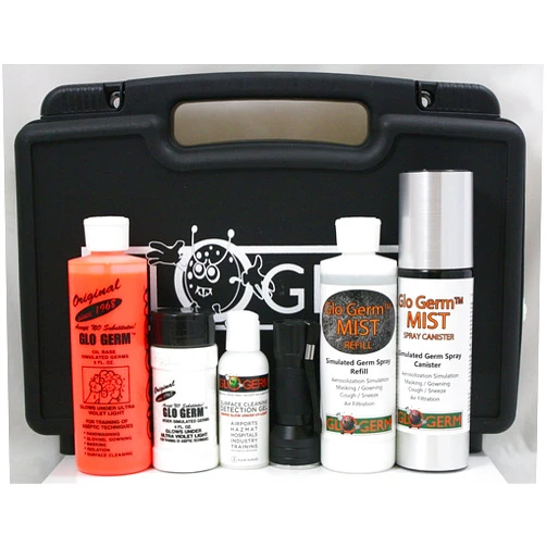 Glo Germ MIST Deluxe Simulated Germ Kit w/Oil & UV Flashlight