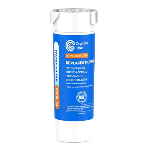 Crystala Filters Water Filter Compatible with XWFE (Built-in CHIP), Replacement for GE XWFE, XWF Refrigerator Water Filter Pack of 1