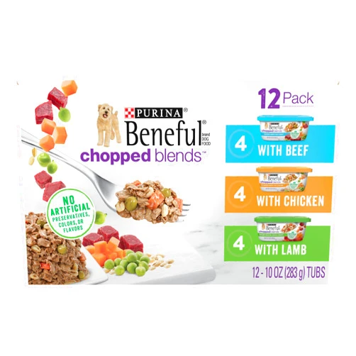 By Beneful Purina Beneful Wet Dog Food Variety Pack, Chopped Blends - (12) 10 oz. Tubs