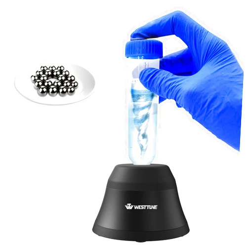 WEST TUNE Lab Mini Vortex Mixer 4000rpm High-Speed Paint Shaker & Paint Mixer for Acrylic Paints, Gel Polish, Tattoo Ink, Eyelash Adhesives, Test Tubes & Microtubes | Touch Function Vortexer, Black