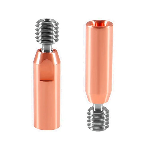 AEDIKO 2pcs Smooth Heatbreak Upgrade All Metal Titanium and Copper Bimetal Throat Nozzle for Ender 3 V2 Ender 3 Pro CR10 3D Printer Hotend