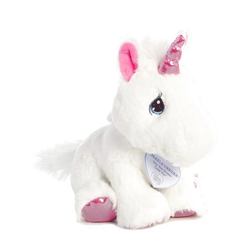 Aurora® Inspirational Precious Moments™ Sparkle Unicorn Stuffed Animal - Cherished Memories - Enduring Comfort - White 8.5 Inches