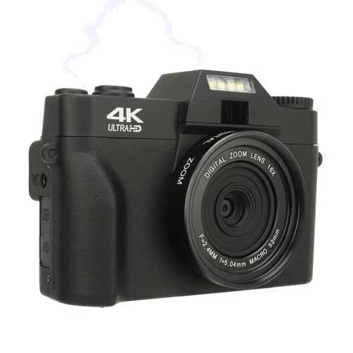 Sanpyl 4K Digital Camera, 48MP Vlogging Camera with 3 inch 180° HD Flippable Screen, 16X Digital Zoom, Anti Shock Autofocus Travel Video Camera for Beginners